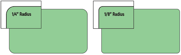 What Is Artshed'S Standard Round Corner Radius? General Q21 Radius